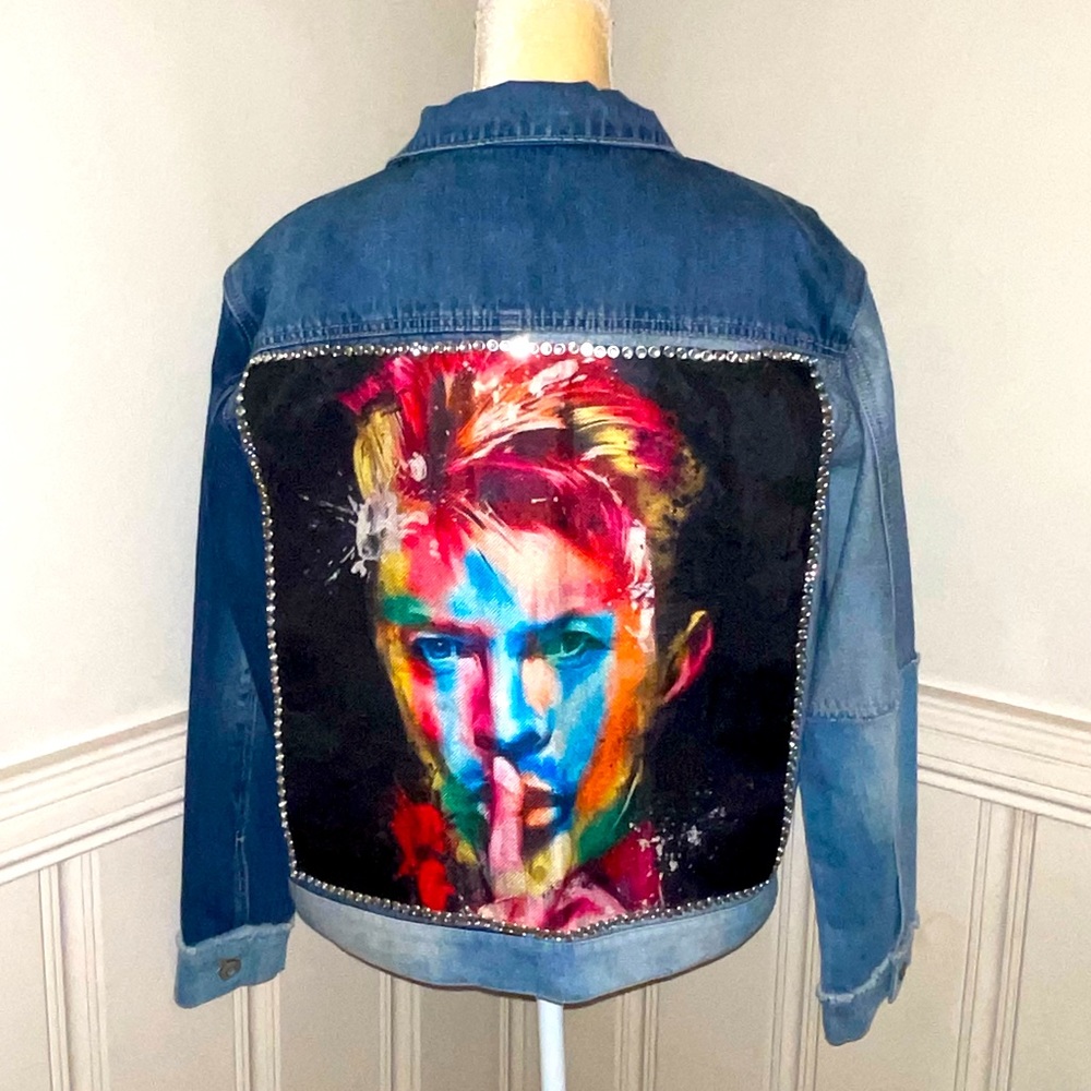CUSTOM HANDMADE DAVID BOWIE JACKET SIZE LARGE NEW